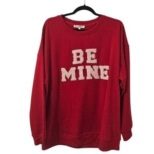 Red and Pink Workshop Republic Clothing Women's Be Mine Sweatshirt